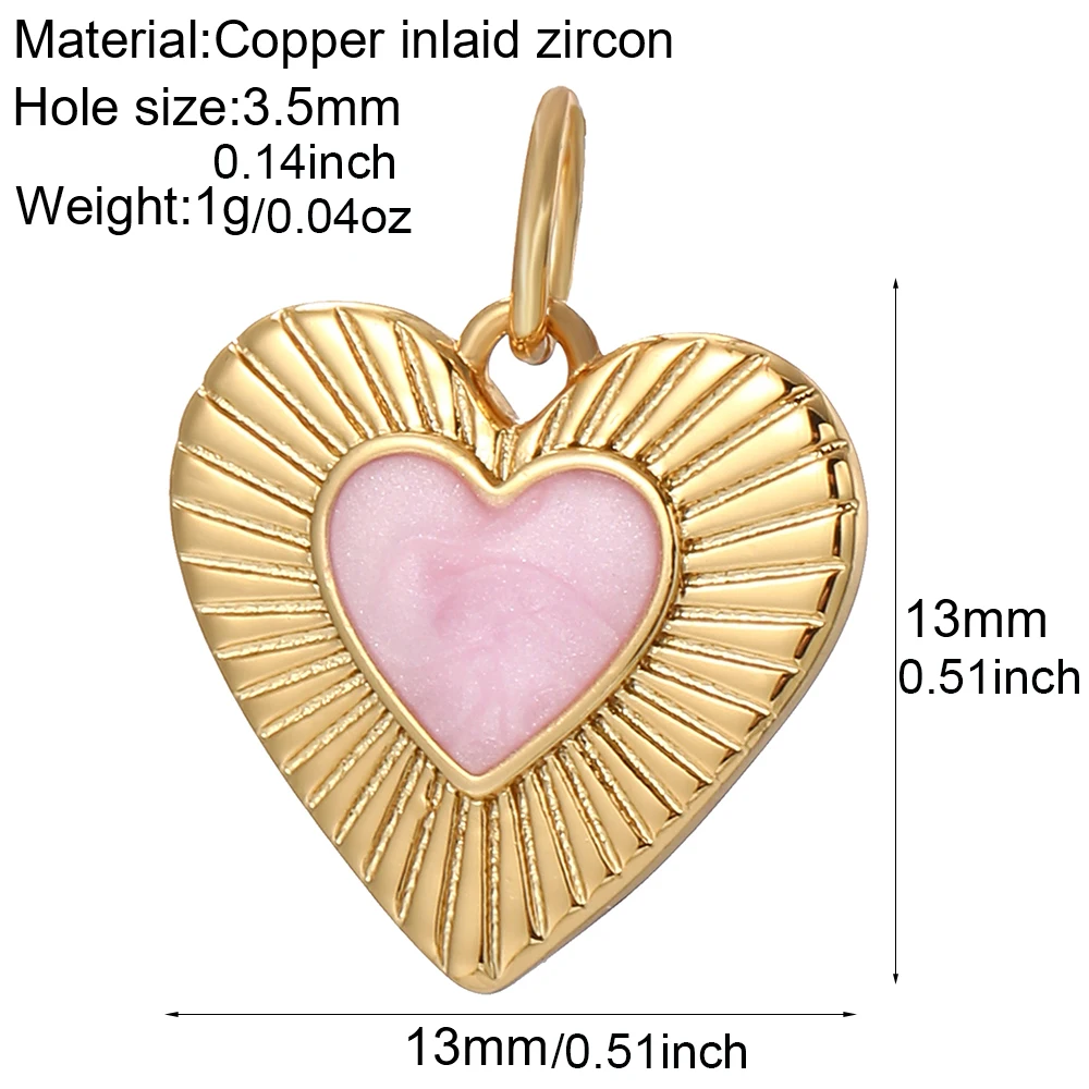 Cute Red Heart Charms for Jewerlry Making Supplies Bohemian Love Gold Color  Diy Earrings Necklace Bracelet Excellent Quality