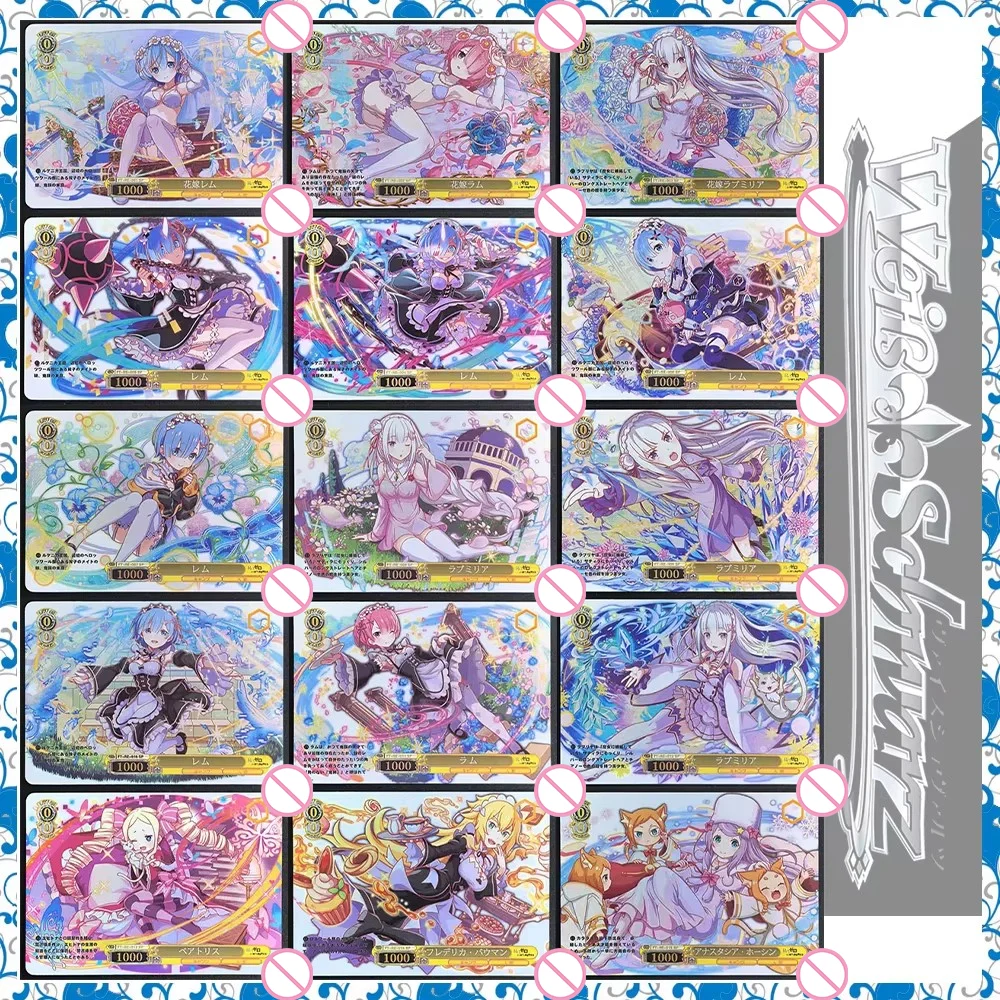 

Аниме Goddess Story DIY ACG Yamato Uta Advanced Flash Коллекционная карта Рождественский подарок на день рождения Игра Emiria Rem Ram Beatrice