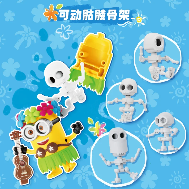 6 uds Original BLOKEES Despicable Me4 Minions muñeca amarilla Phil Carl Jerry caja ciega Tim the Minion modelo figura de acción juguetes regalo