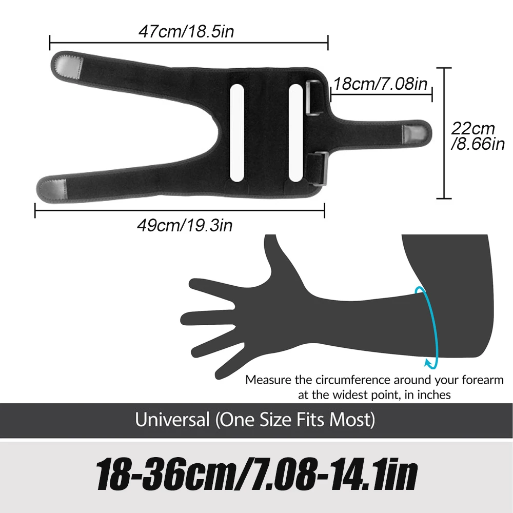 1 قطعة لتخفيف آلام الكوع، مثبت قابل للتعديل مع جبيرة لمتلازمة النفق المرفقي Ulnar ، أشرطة دعم الذراع