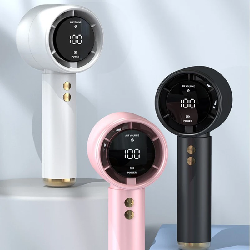 Mini-Handventilator, USB, schnelles Aufladen, tragbarer Luftrechner-Ventilator, stummgeschalteter Hochgeschwindigkeitsventilator für Reisen, Outdoor-Aktivitäten