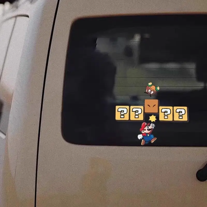Super Mario Bros Car Stickers Funny and Fun Devil Stickers Waterproof Vinyl Car Cover for Cars Truck, Motorcycle Fuel Tank Caps