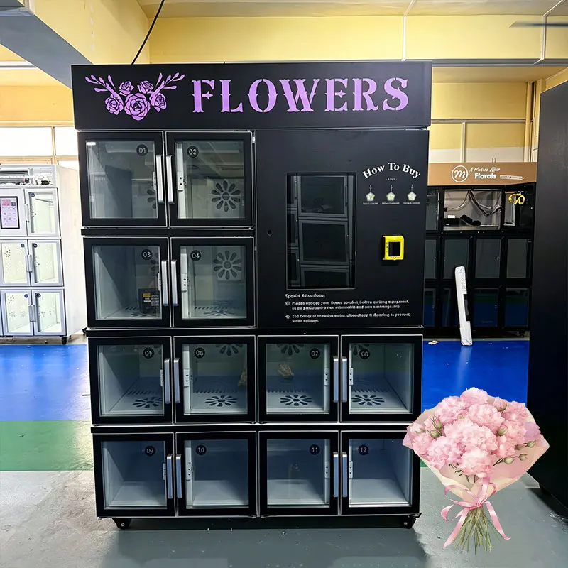 FL Custom 2026 New Smart Cooling Locker Vending Machine Fresh Bouquets Flowers 24 Hour Self-Service Flowers Vending Machine