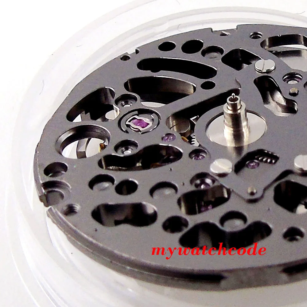 NH72A Mechanical Watch Movement Stem Skeleton Face 21600bph NH70A SKX Watch Parts Accessories Mechanism