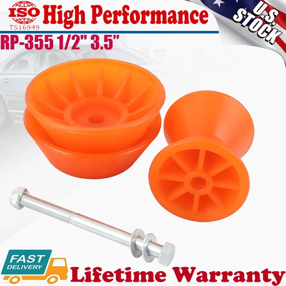 Nuevo rodillo de poliuretano de 3,5 "con campana para remolques de barcos marinos Shoreland'r RP-335