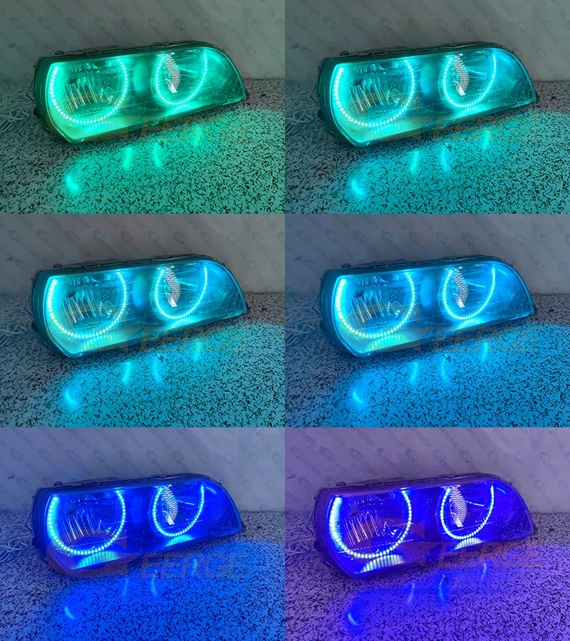 For Toyota Chaser JZX100 1996 - 1999 2000 2001 RF Remote Bluetooth App Multi-Color Ultra Bright RGB LED Angel Eyes Halo Rings