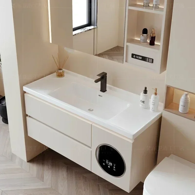 Armadietto da bagno di lusso salvaspazio Specchio da trucco moderno Organizzatore di stoccaggio Armadietto da toilette Trucco Meuble Salle De Bain Furniture