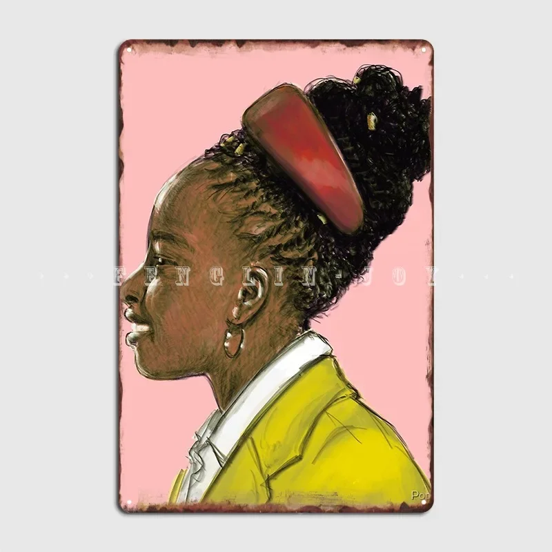 Portrait Of Amanda Gorman Metal Sign Club Wall Printing Poster Tin Sign Posters