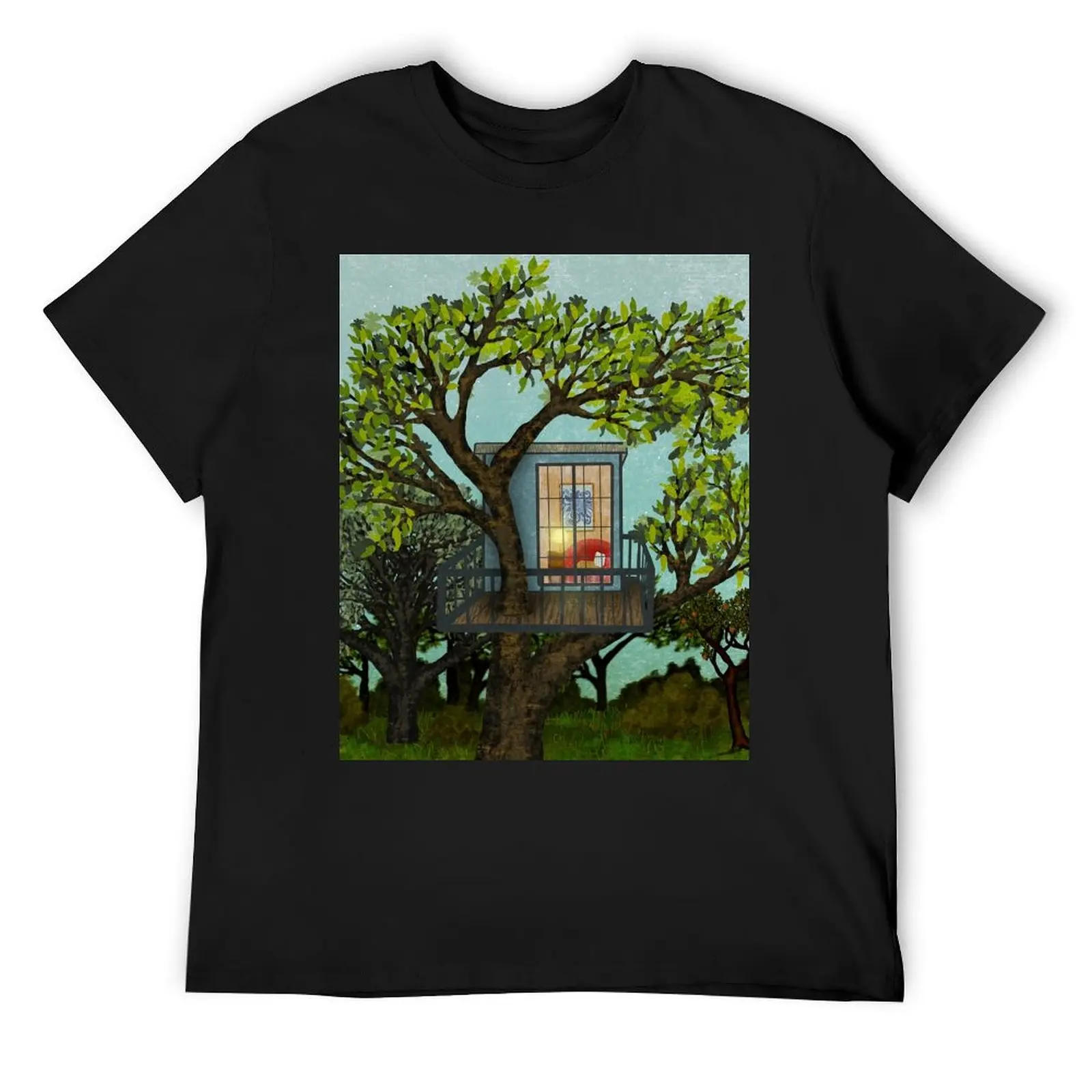 House in the Tree T-Shirt cute clothes anime t shirts Men's t-shirts