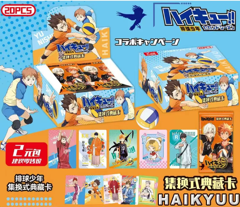 limited wholesale Haikyuu Cards 2025New Collection Card Hinata Shoyo Kageyama Tobio Tsukishima Hotaru Anime Character Toys Gifts