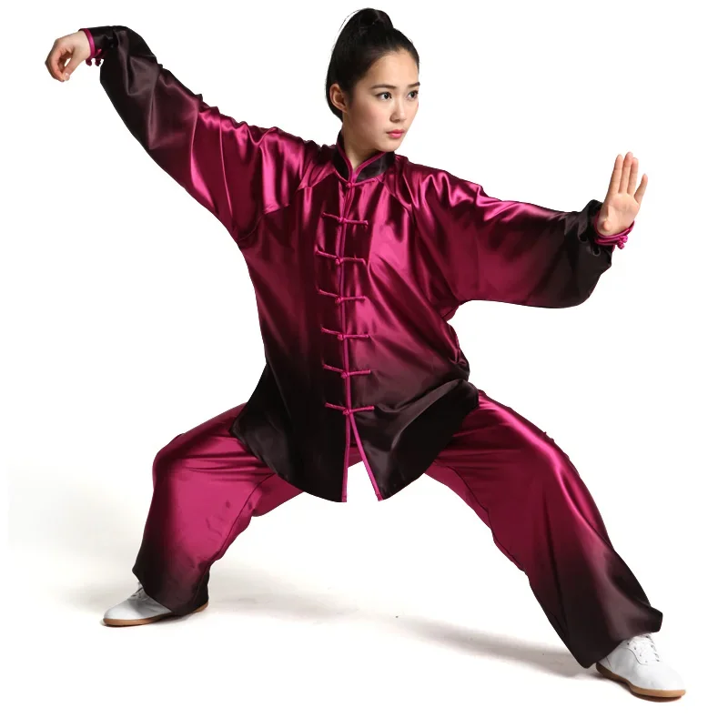 long sleeve tai chi clothing gradient color Kungfu Clothing  suit   and Taijiquan martial arts clothing  Uniforme Kung Fu