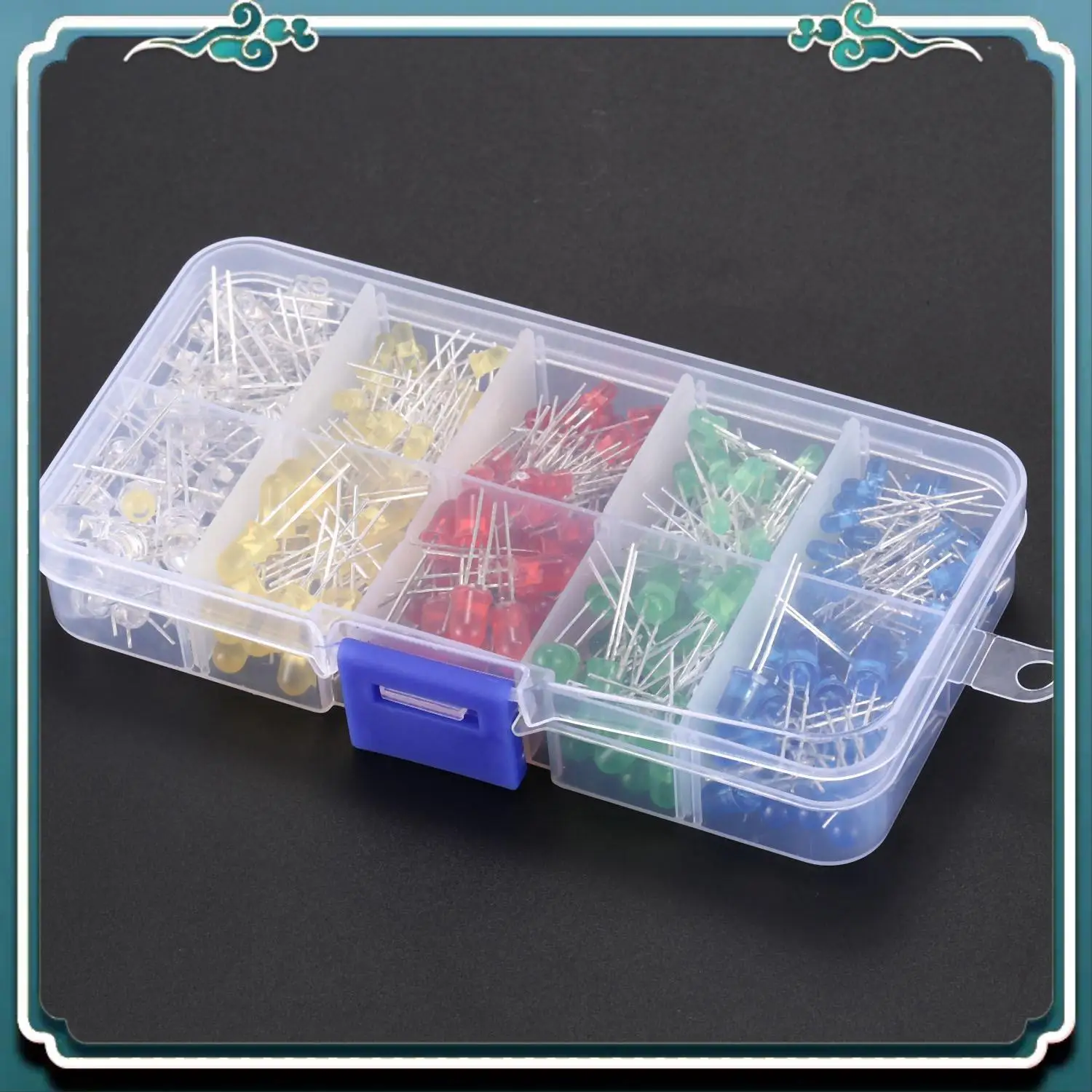 سهل الاستخدام 300 قطعة ديود: 200 قطعة 3 مللي متر 5 مللي متر مصباح ليد ديود أبيض أصفر أحمر أزرق أخضر مجموعة متنوعة لاردوينو و 100 قطعة مستقيم #5