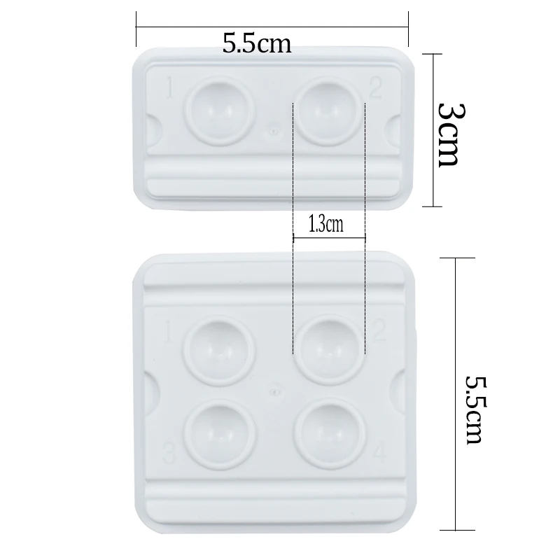 10Pcs Disposable Denture Processing Mixing Trays 2/4 Slots Mixing Wells White Medical Palette Dental Supply