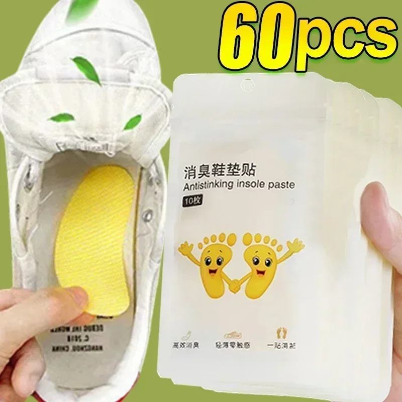 12/60pcs Shoes Deodorant Sticker Deodorant Foot Odor Deodorants Sneaker Smell Fresh Deodorant Insole Sterilization Sticker