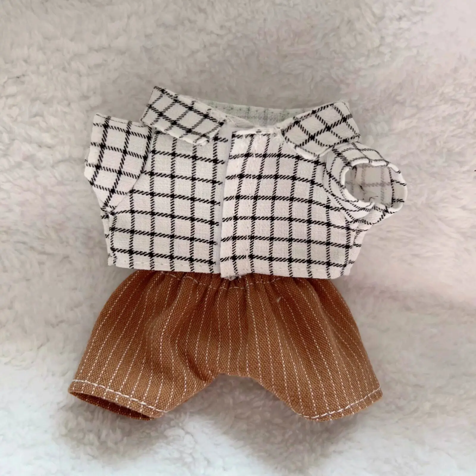 17 cm Nette Mini Plüsch Puppe Kleidung Outfit Zubehör Für Korea Kpop Exo Labubu Idol Puppen Pullover Hoodie Kleidung DIY kind Geschenk