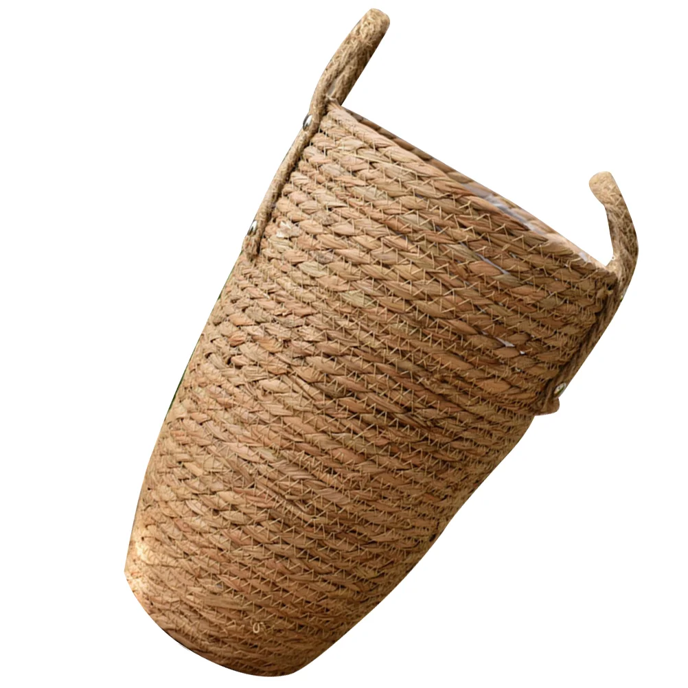 Woven Flower Basket Pot Storage Weaving Vase Hand for Plant Design Planter Straw Natural Material