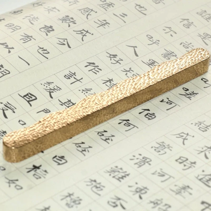 Brass Paperweight Chinese Style Multifunction Paperweights Paper Pressing Brush Calligraphy and Painting Pen Rest Art Supplies