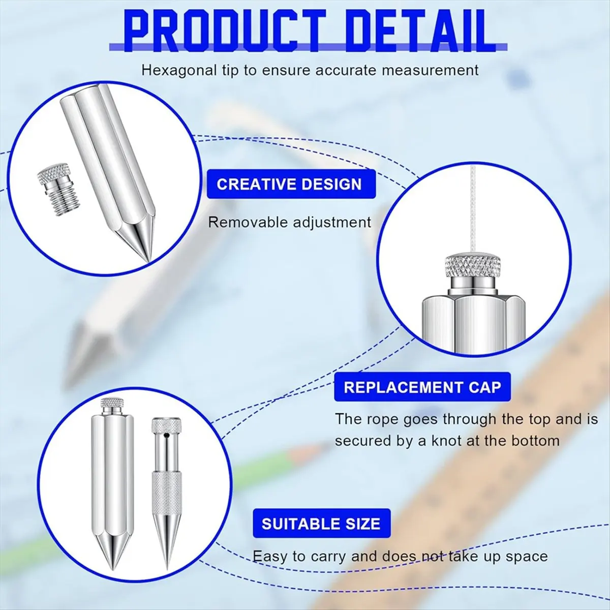 【~ New A88T】Hexagon Steel PlumbBob,2 Pcs Plumb Bobwith String 8 Ounce,5 Ounce Plumbbob Weight for Construction CarpenterSurveyor