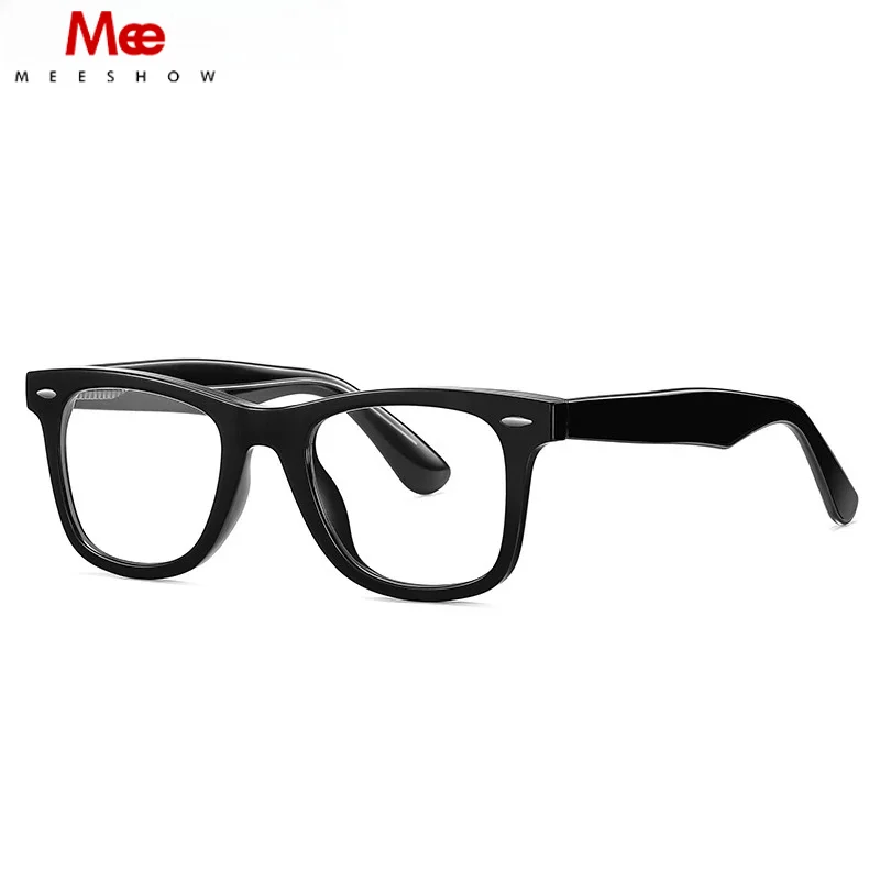 MEESHOW Fashion High-quality TR90 Eyewear Retro Blue Light Blocking Optical Prescription Eyeglasses Frame Men Women Classic 1005