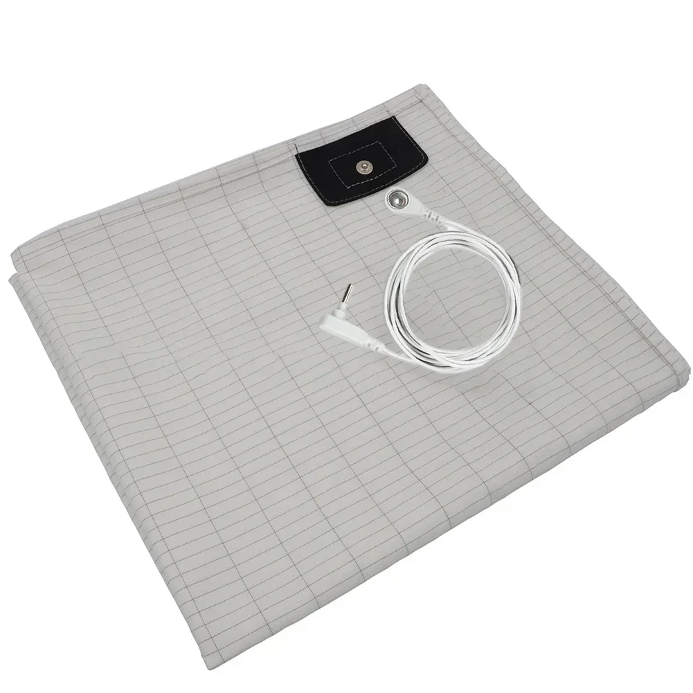 Anti-static Grounding Mat Earthing Fitted Bedsheet 5% Silver Fiber Conductive Organic Grounding Mat Radiation Proof