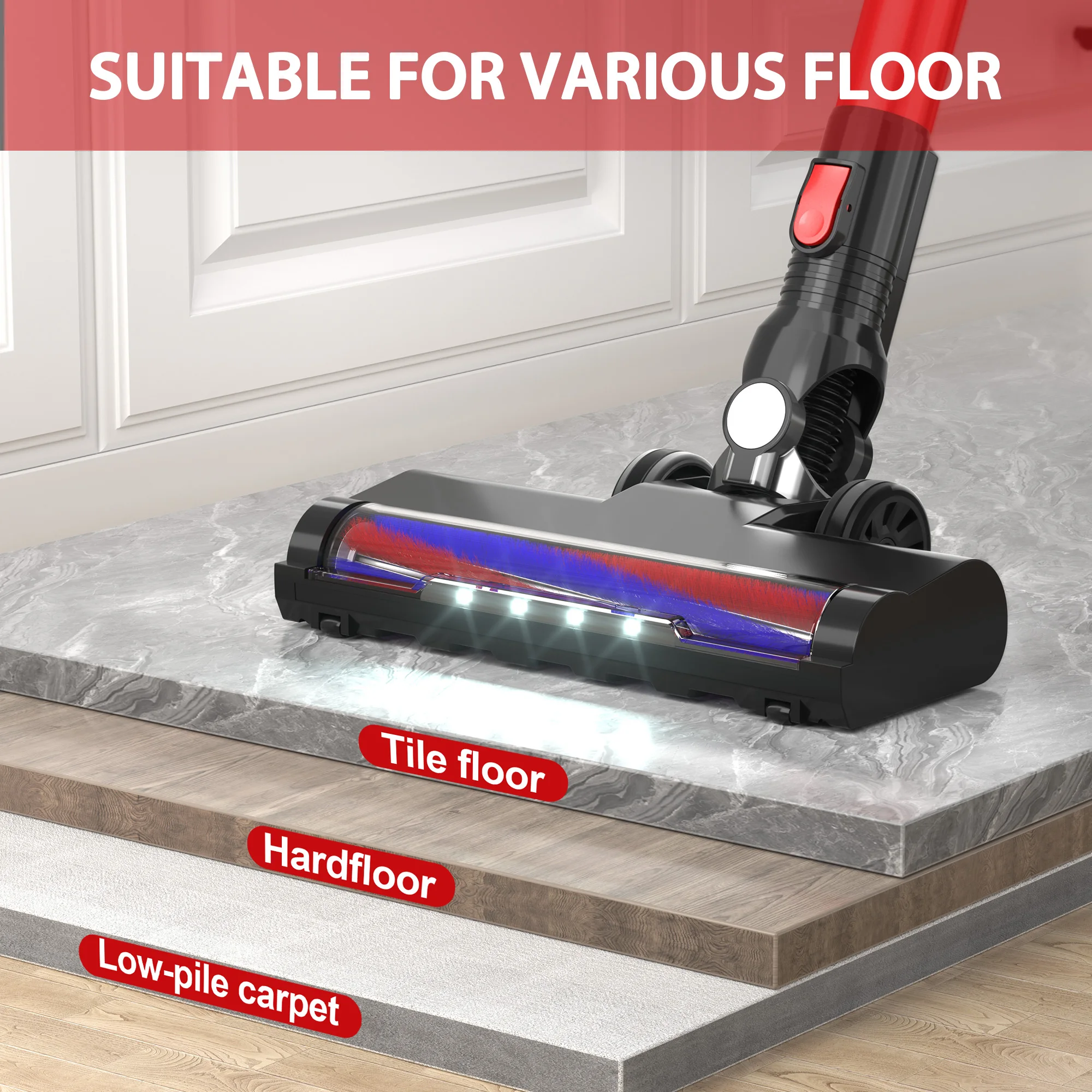 Home Floor Vacuum Cleaner Dry Vacuum Cleaner Rechargeable Household Wireless Vacuum Cleaner