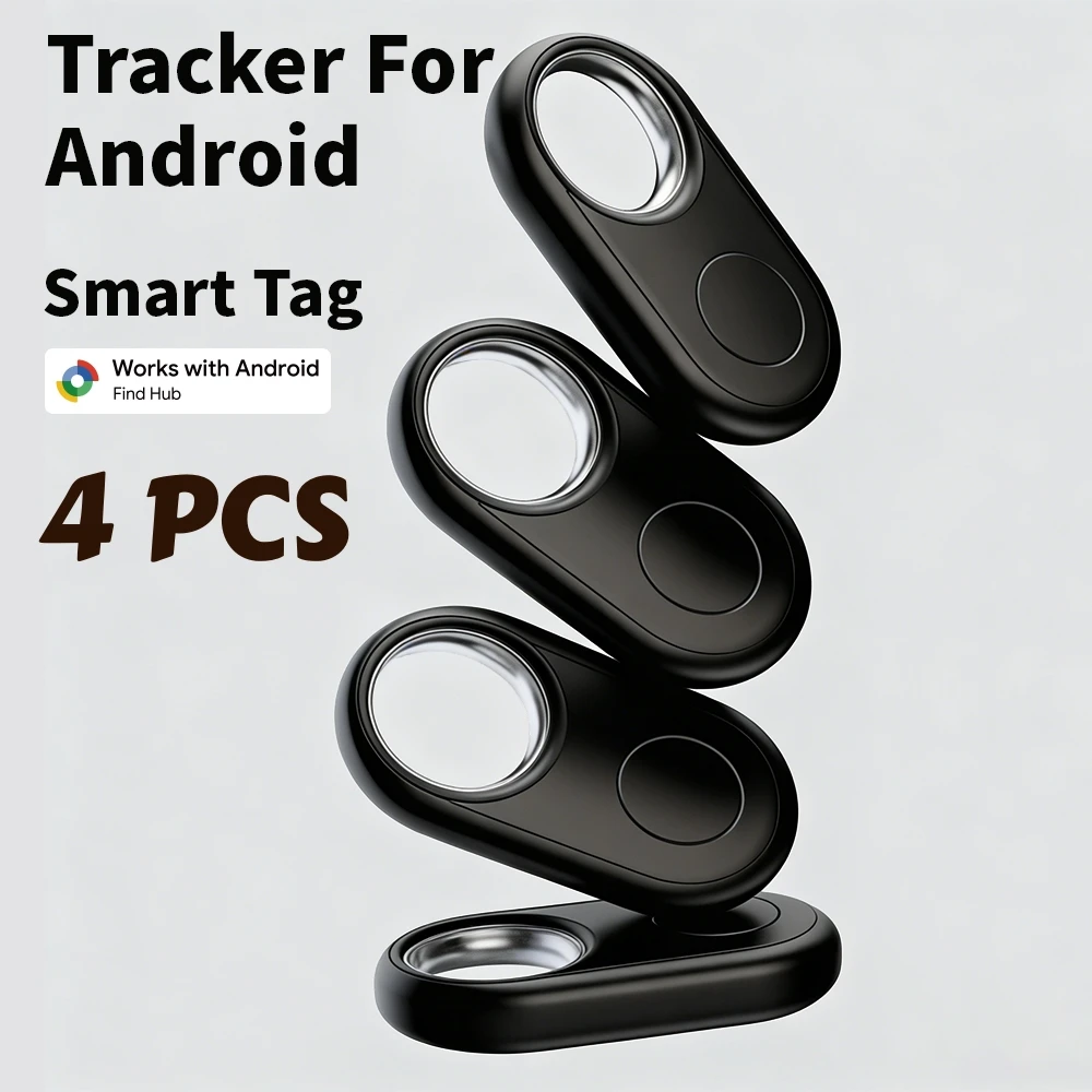 

4-PCS Bundle Android Tracker Portable Anti-lost Device Work With Google's Find Hub items Finder Smart Tag for Pixel Motorola GMS