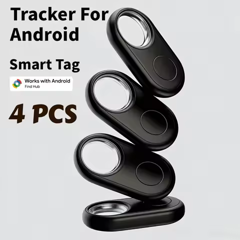 4-PCS Bundle Android Tracker Portable Anti-lost Device Work With Google's Find Hub items Finder Smart Tag for Pixel Motorola GMS