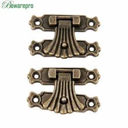 bowarepro Antique Bronze Hasps Jewelry Wooden Box Case Toggle Hasp Latch Vintage Hardware Furniture Accessories+Screws 37*27mm*2