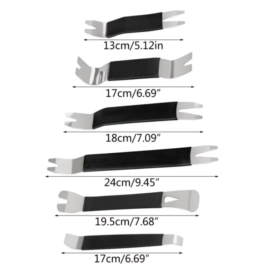 6 قطعة المحمولة السيارات الباب كليب أدوات إزالة الكسوة أطقم لوحة سيارة الصوت راديو لوحة إصلاح إزالة المعادن حدق تفكيك أداة