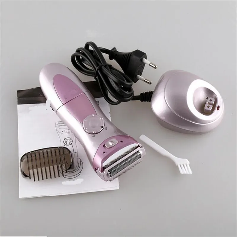 Afeitadora eléctrica lavable para mujer, cortadora de cuerpo, Bikini, utensilio para eliminar el vello corporal, maquinilla de afeitar, parte íntima púbica, depiladora de corte de pelo