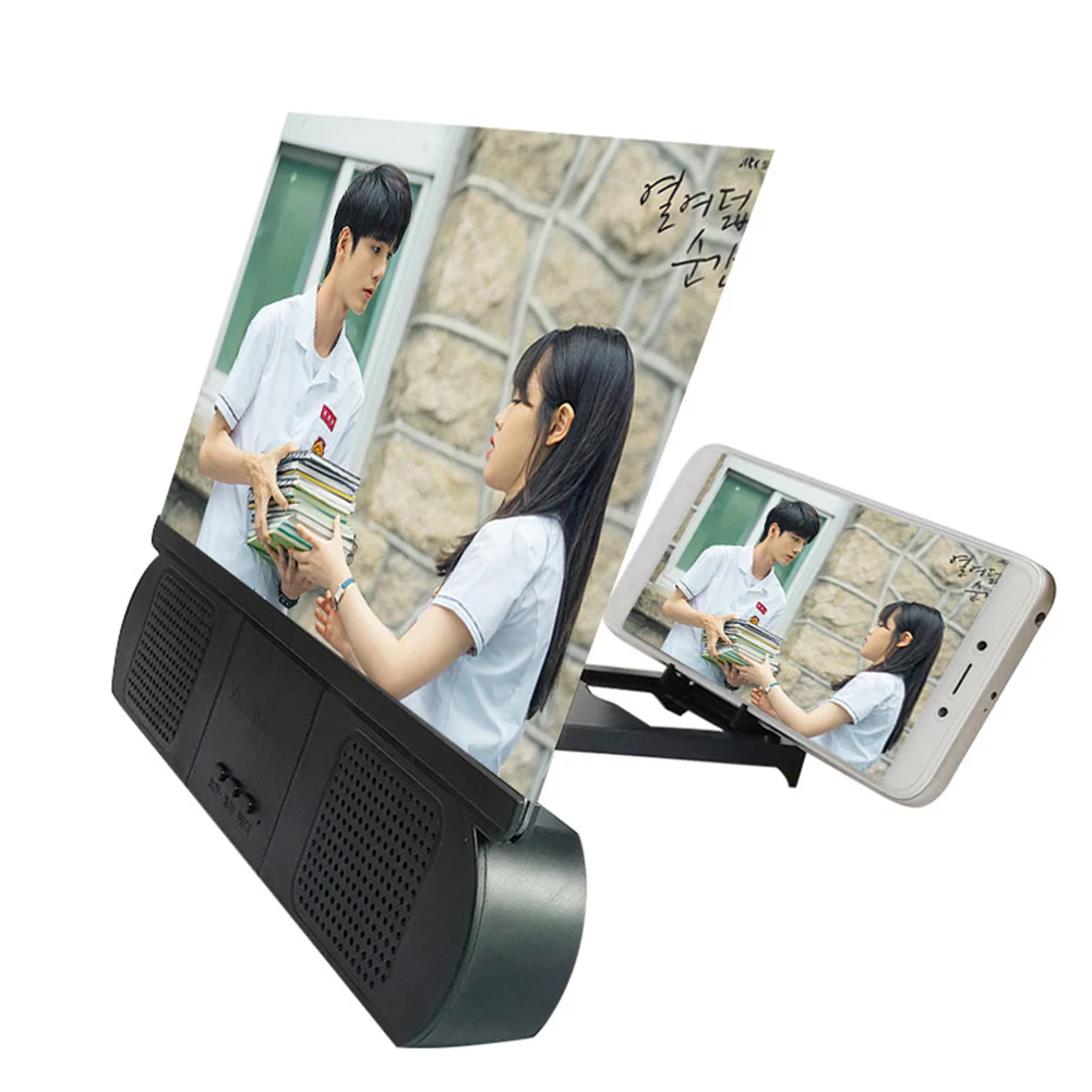 Amplificador de pantalla de teléfono de 12 pulgadas con Audio, Altavoz Bluetooth, soporte de proyector amplificador de películas 3d para accesorios de teléfono inteligente