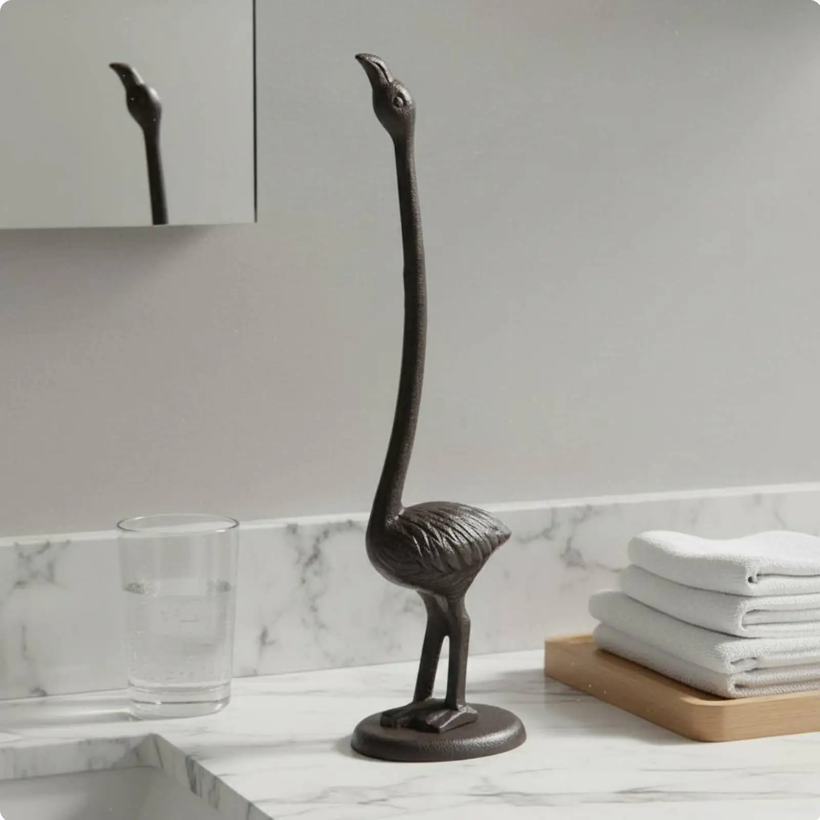 Heavy Duty Cast Iron Tissue Holder Unique Reptile Motif Kitchen Roll Stand Modern Home Decor for Kitchen Table