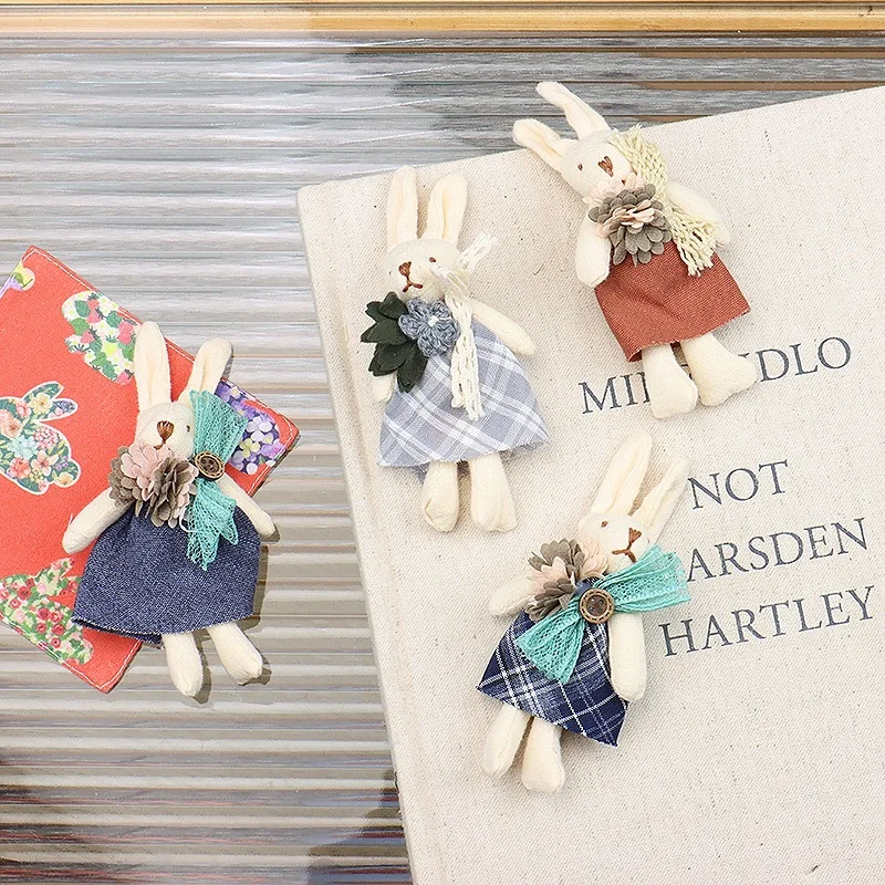 

Тканевая брошь-кролик для девочек, корейская милая брошь-зайчик для платья, модные броши, аксессуары для одежды на каждый день