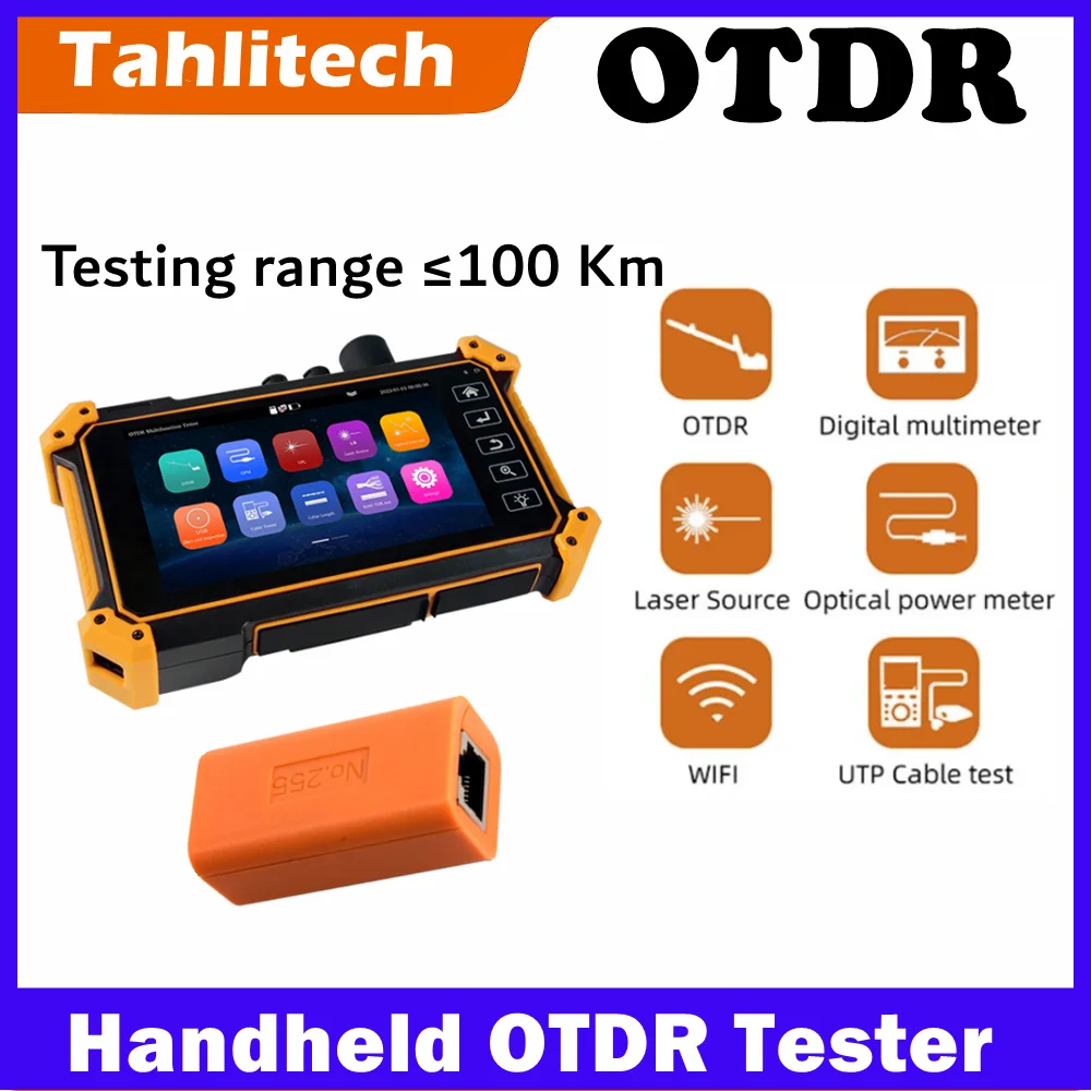 

OTDR 1550nm 1310/1550nm 1610nm Fiber Optic Reflectometer Touch Screen VFL OLS OPM Event Map Cable Tester