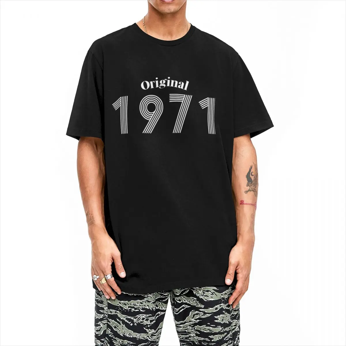 Original 1971 T-Shirt Summer letter print Y2K Fun T-Shirts Cotton Leisure Tshirt For Men Short Sleeve Design Tops