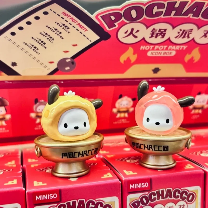 

Sanrio Pochacco Hot Pot Party слепая коробка зернистая фигурка украшение для рабочего стола коллекция автомобилей модель трендовые игрушки подарки на день рождения для детей