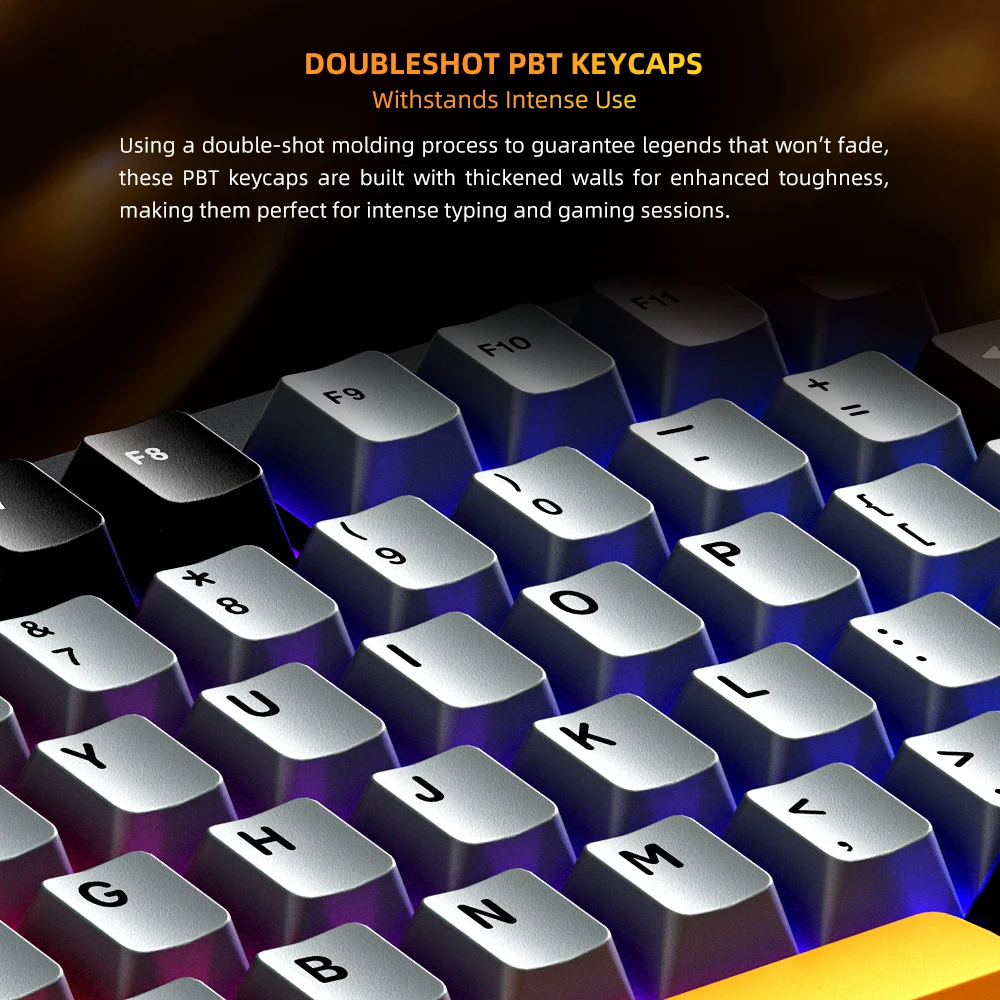 Machenike K600-B82W mechanische tastatur dichtung montiert 75% ansi layout web treiber unterstützung rgb hintergrund beleuchtete drahtlose spiel tastatur