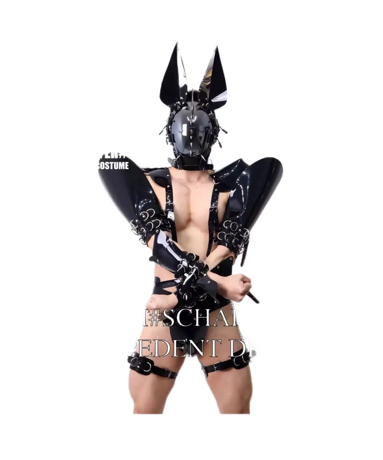 

Gogo Bar Men's New Nightclub Black Sexy Muscular Male DS Atmosphere Performance Costume For Touring Party Performances Custom