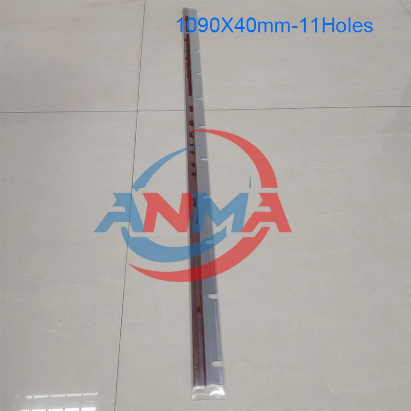 2Pieces Polyurethane Material 3/H/F/D3000 1095X40mm Wash up Blade with 11 Holes For Printing Machine Spare Parts