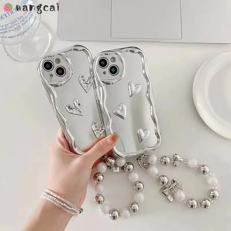 For Redmi Note 13 13R 12 Turbo 12R 12T 11T 11S 10 9 Pro Max 9S Lite 10T K70E K60E Ultra K50 Gaming Phone Case Silver Love Cover