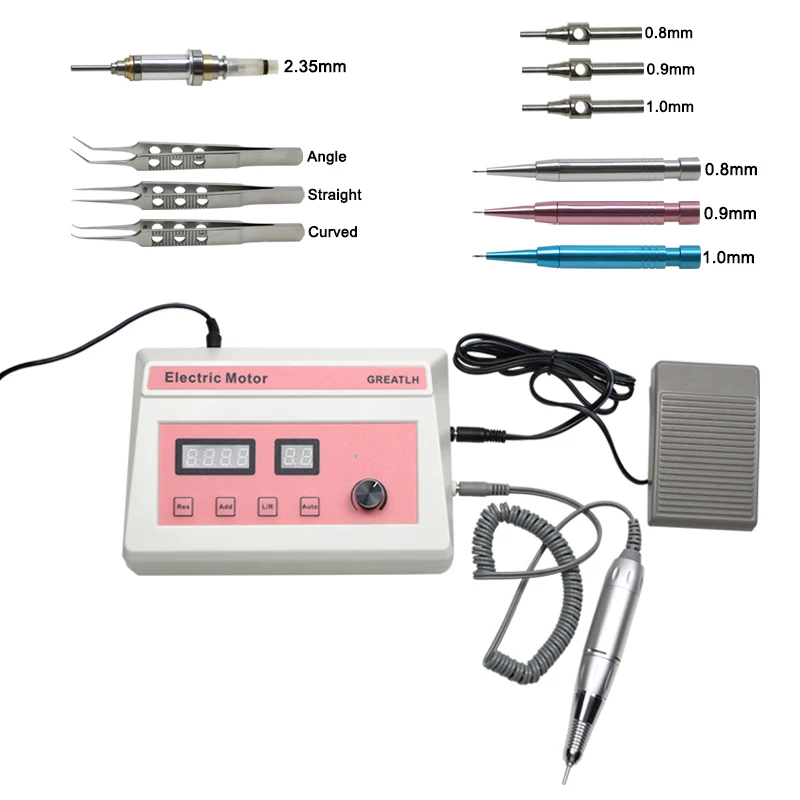 Kit de Herramientas para Trasplante de Cabello de Cejas y Barba, Micro Punzón FUE, Pinzas de Implante, Instrumentos tipo Pluma para Cirugía de Implante Capilar