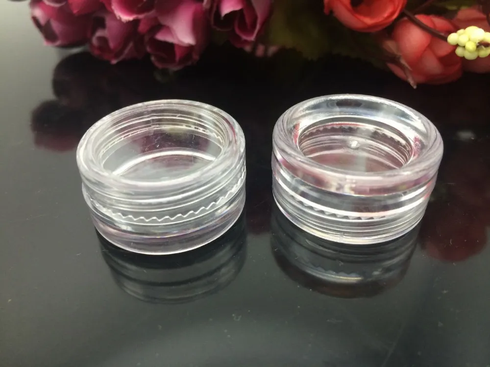 أوعية مستحضرات التجميل البلاستيكية الشفافة الشفافة الفارغة، علبة مكياج لظلال العيون، حاوية بلسم الشفاه الكريمية #4