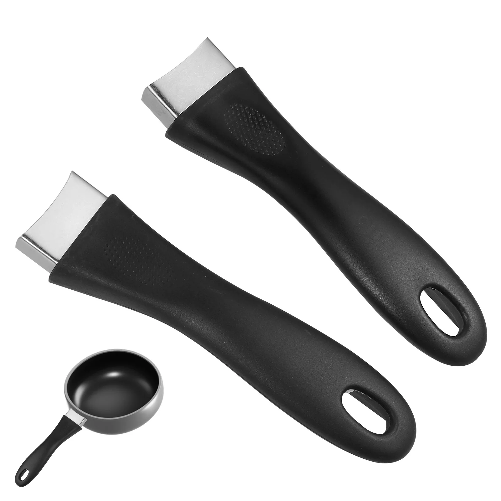 

2 pcs Stainless Steel Pan Handle Detachable Pot Grip Ergonomic Anti Scalding Cooking Utensil Kitchen Supply Replacement