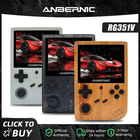 ANBERNIC Novo RG351V Console de Jogos Retro com 16G Integrado RK3326 Open Source 3.5 Polegadas 640*480 Emulador Portátil para Presente Infantil