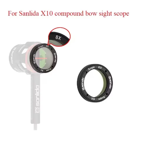 Sanlida X10 Compound Bow Sight Scope Lens 6X 8X Magnified Part For Accuracy Target Or Field Archery Shooting - Image 2