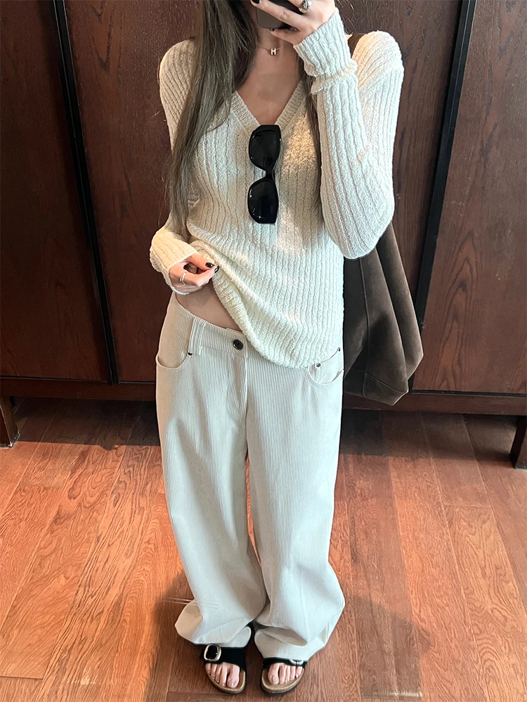 

Свитера Джемперы Пуловеры Женский топ с длинными рукавами Нежная текстура Кофейные кисточки Лоскутная домашняя одежда Уютная теплая простая