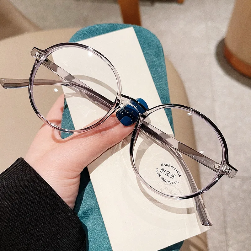Vintage Retro Frames Glasses Men Women Round Shape Anti Blue Light Eye Glasses Frames Women TR90 Material Glasses Women