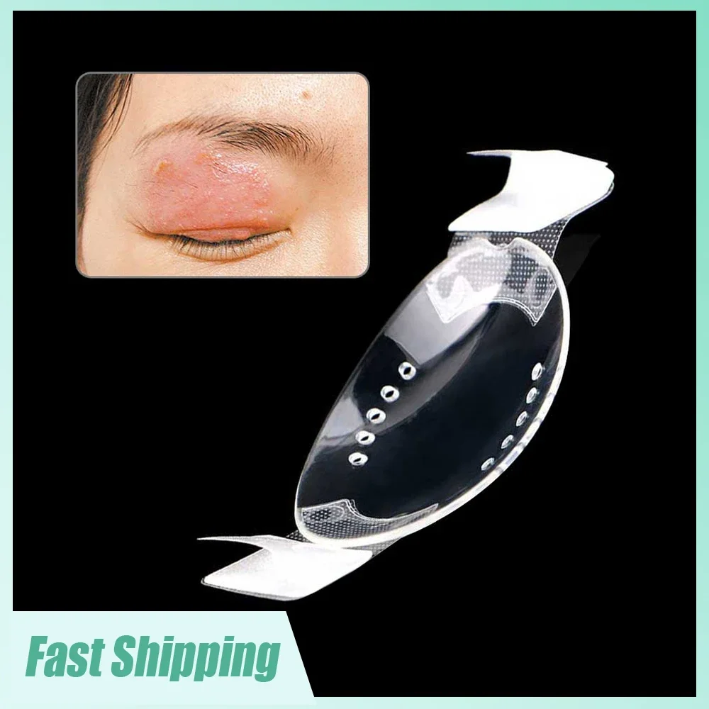 

1pc Multihole After Surgery Self-adhesive Goggle Medical Transparent Ellipse Eye Shield Breathable Eye Protection Eye Shield
