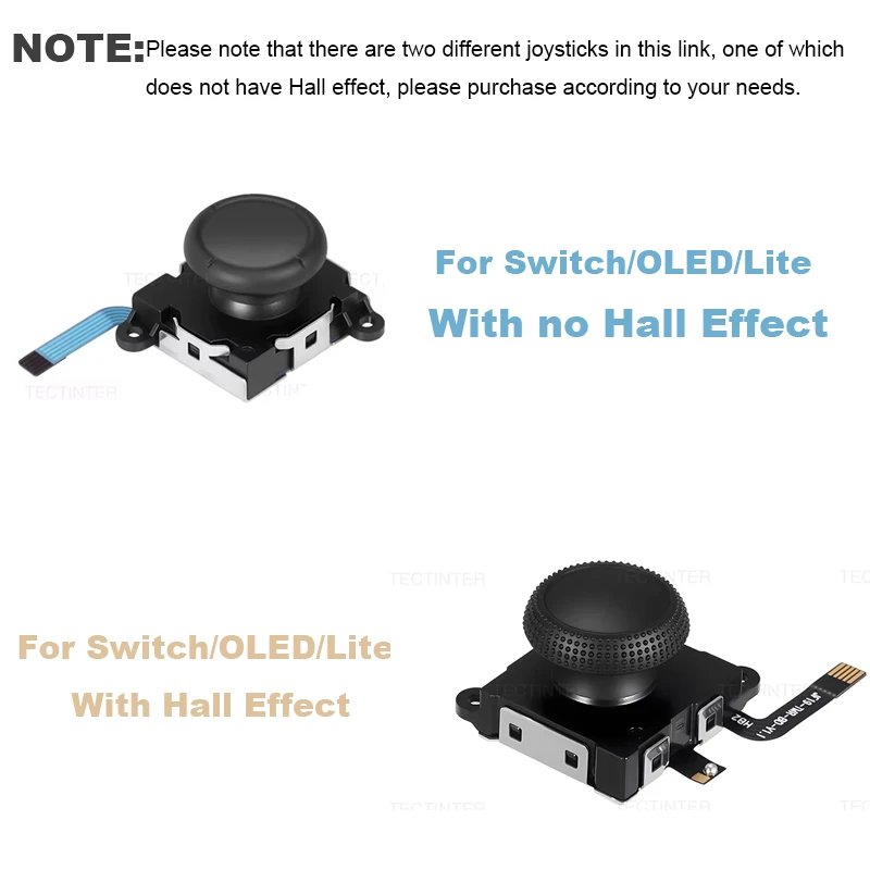 عصا تحكم بديلة بتأثير القاعة لمفتاح NS/Lite/OLED Joycon وحدة تحكم غمبد عصا الإبهام ملحقات أجزاء إصلاح تناظرية