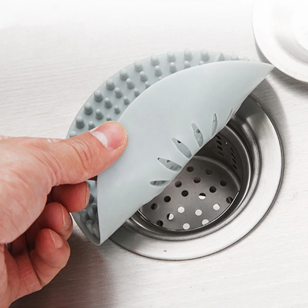 

4pcs Tpr Plug Kitchen Bath Hair Catcher Odor Blocker Floor Drain Cover Simple Filter Kitchen Sink Accessories Sink Hair Filter